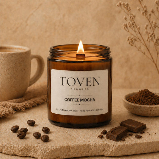 Coffee Mocha Scented Apricot & Coconut Candle