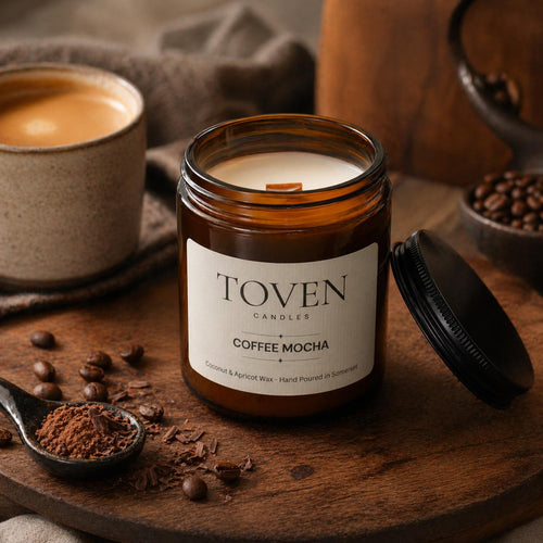 Coffee Mocha Scented Apricot & Coconut Candle