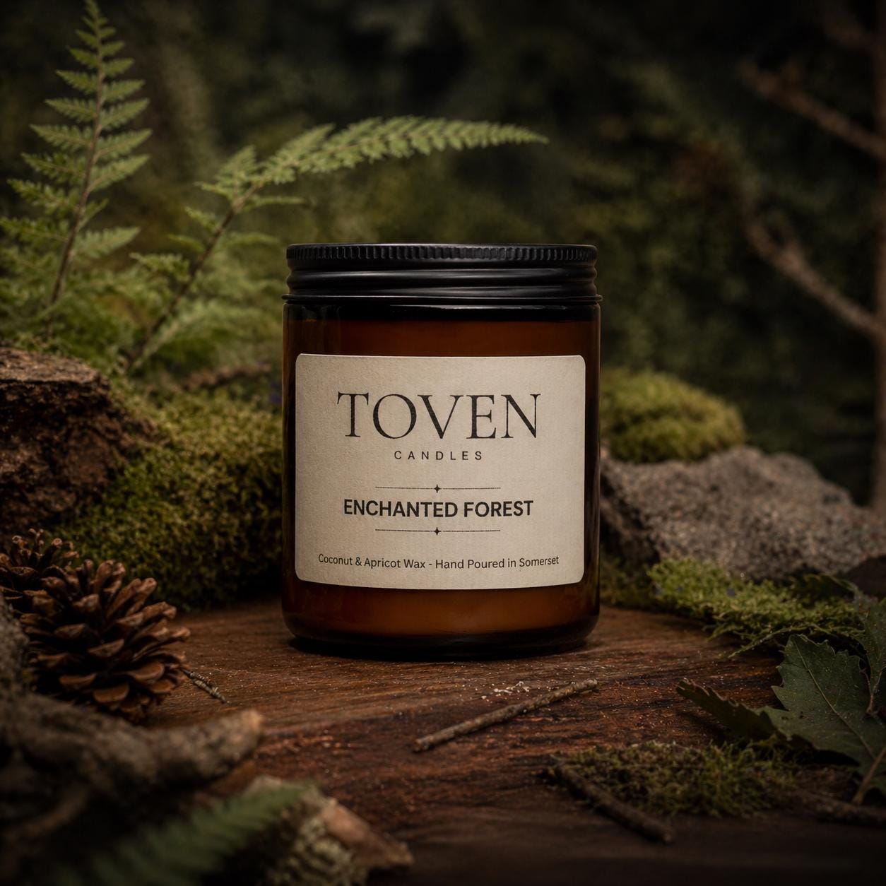 Enchanted Forest Scented Apricot & Coconut Candle