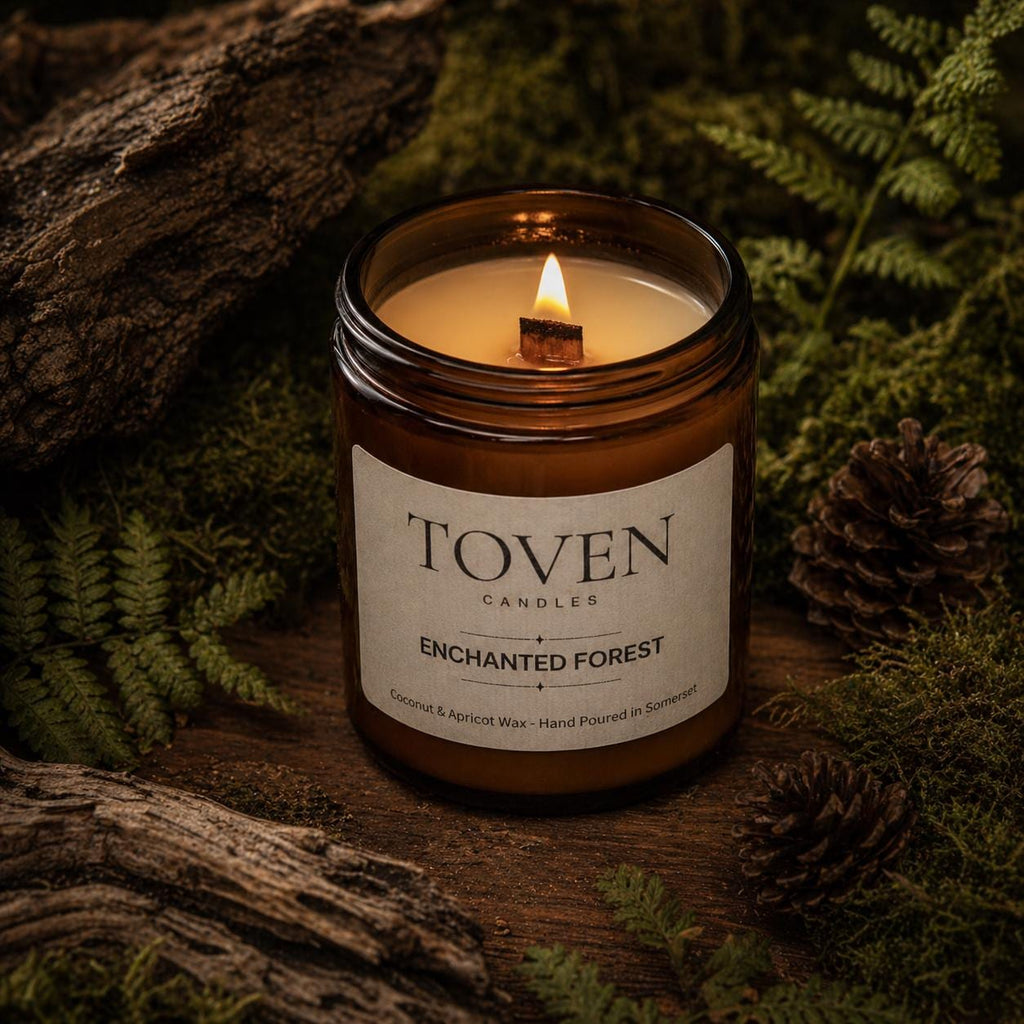 Enchanted Forest Scented Apricot & Coconut Candle
