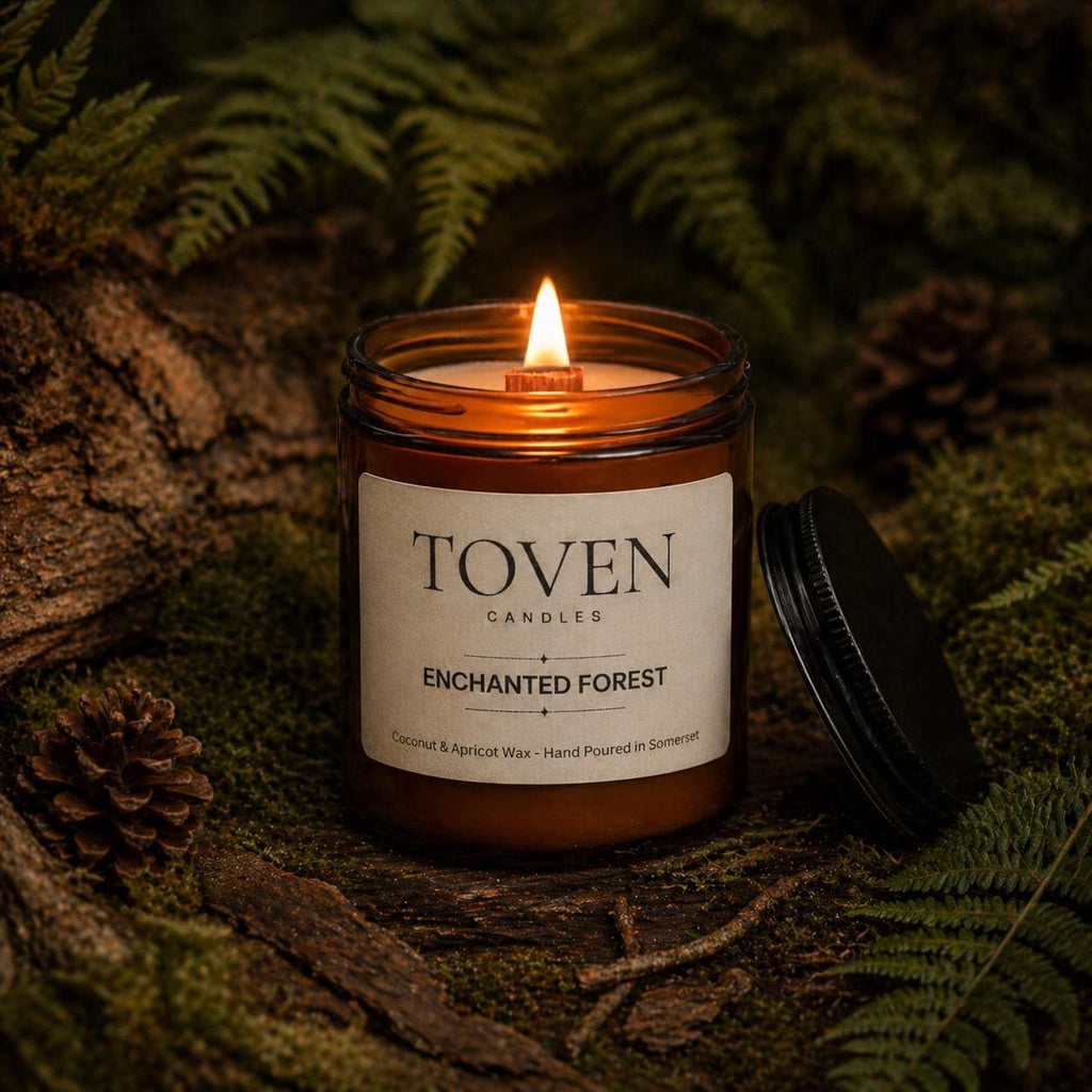 Enchanted Forest Scented Apricot & Coconut Candle