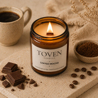 Coffee Mocha Scented Apricot & Coconut Candle